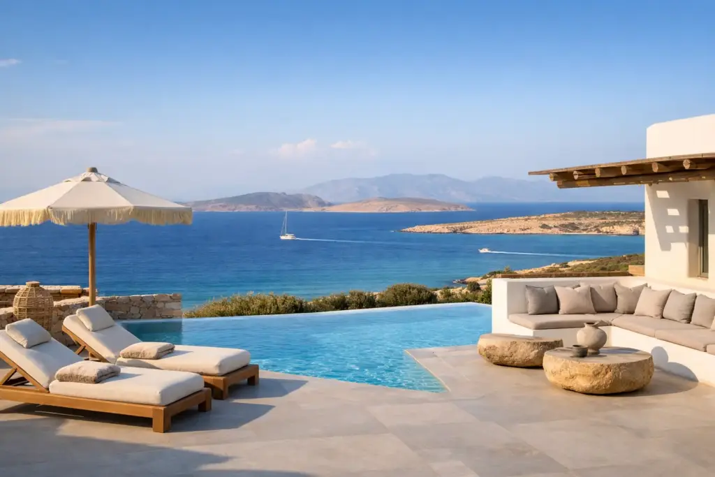 Quiet Villas With Panoramic Views in Koufonisia