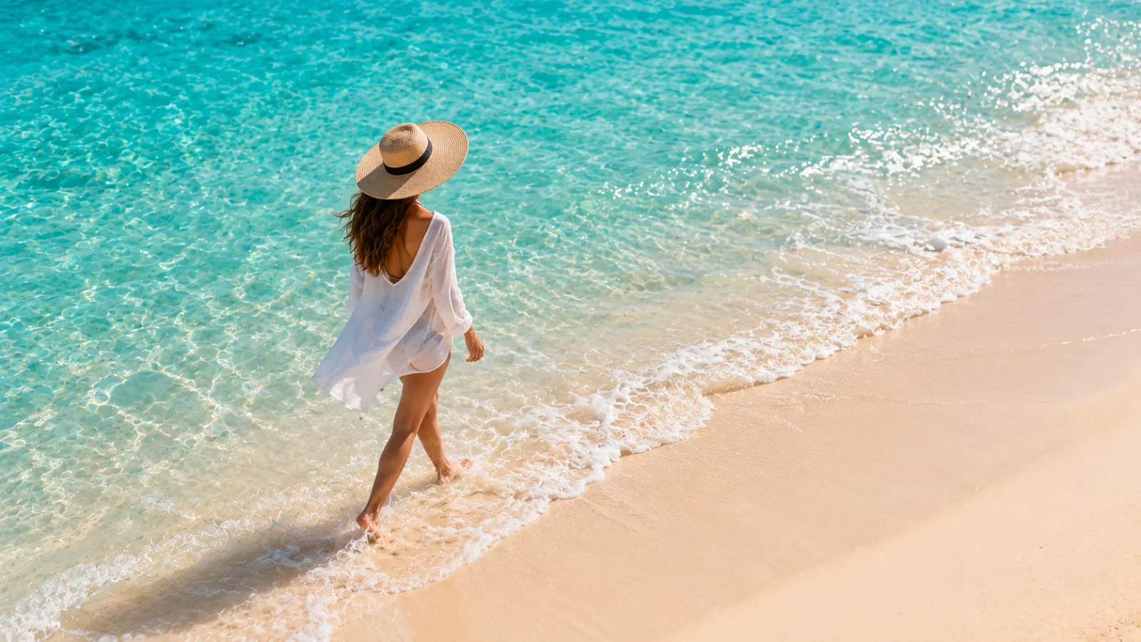 Walking the turquoise shoreline, Koufonisia