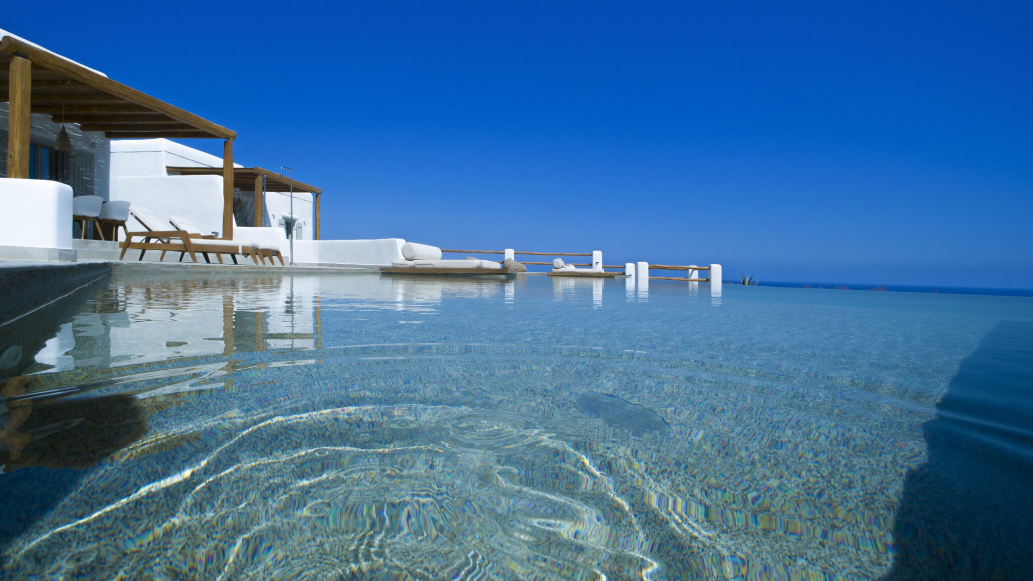 Infinity pool and the Aegean