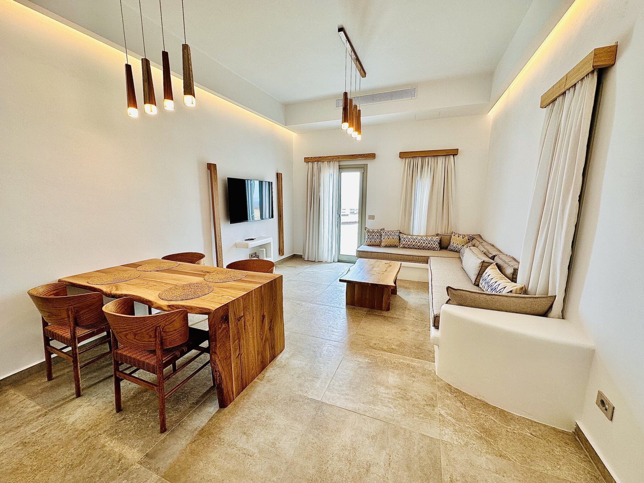 Dining area inside the villa